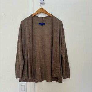 Apt. 9 Taupe Knit Open Front Cardigan Size XXL